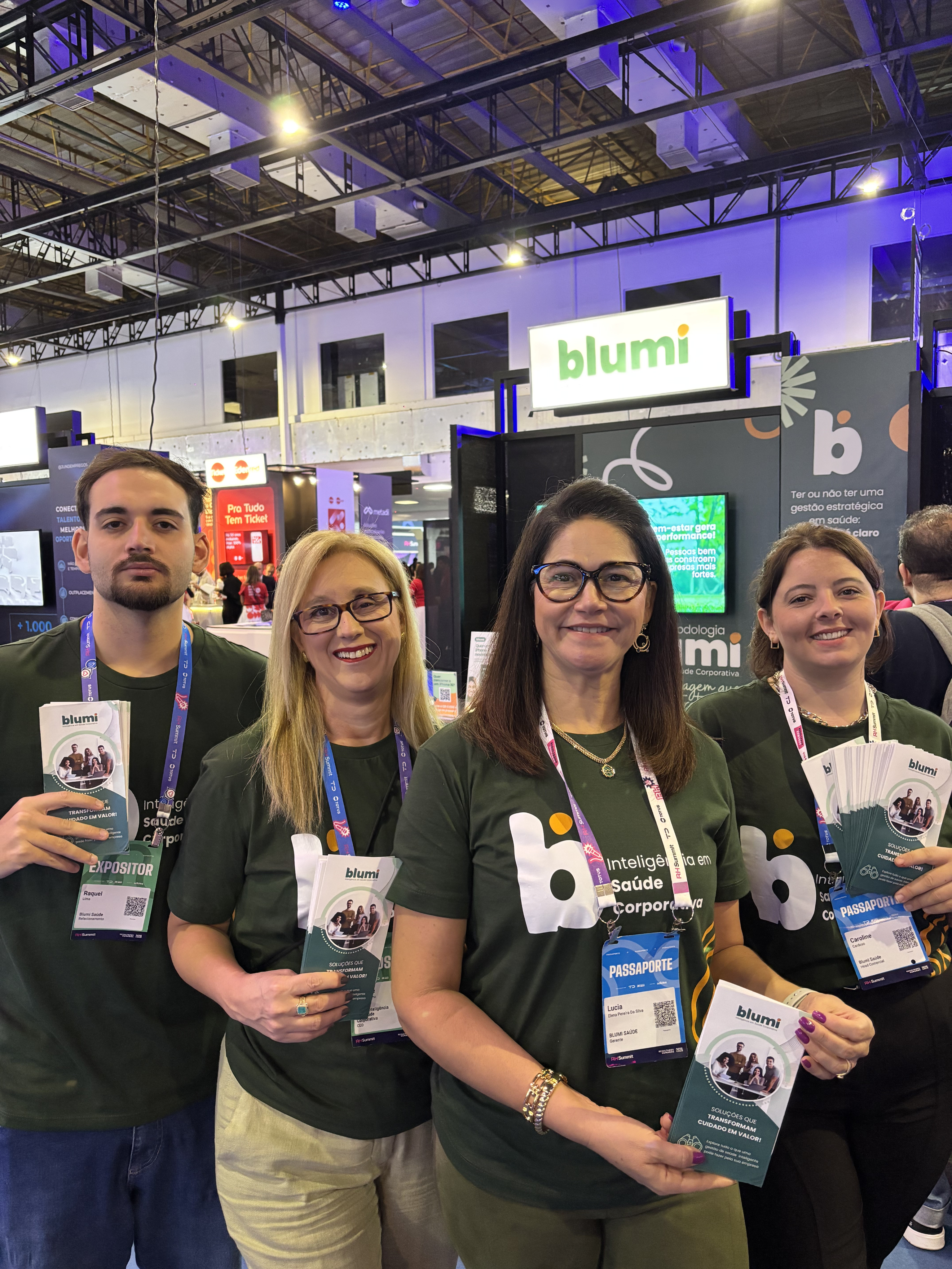 Time da Blumi no estande do RH Summit